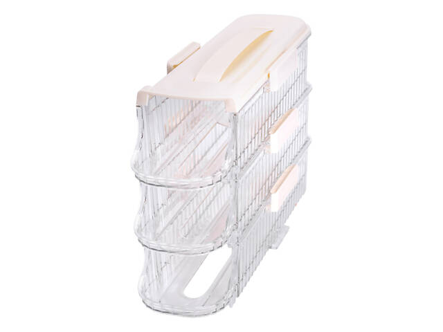 Лоток для яєць у холодильник на 3 яруси 32х10х18.5 см Бежевий HP-27-15 - Фото 5