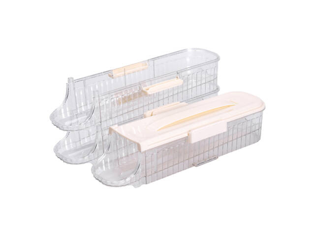 Лоток для яєць у холодильник на 3 яруси 32х10х18.5 см Бежевий HP-27-15 - Фото 6