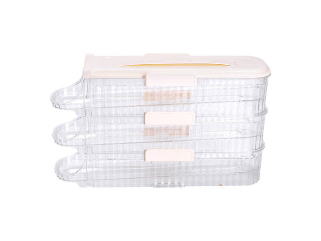 Лоток для яєць у холодильник на 3 яруси 32х10х18.5 см Бежевий HP-27-15 - Фото 7