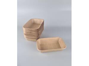 Лоток з харчового картону 'KRAFT' 700 мл 220 * 150 * 45 (25 шт.)