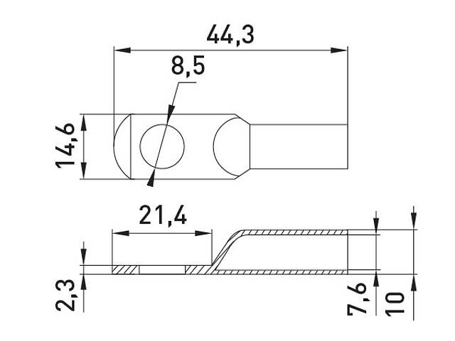 Луджений наконечник 25мм.кв М8 (3 шт.) [s077104] e.end.stand.jg.25 E.NEXT - Фото 3