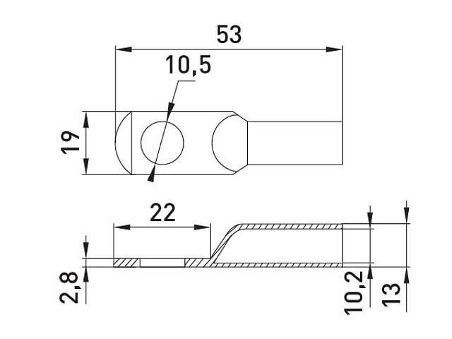 Луджений наконечник 50мм.кв М10 (3 шт.) [s077106] e.end.stand.jg.50 E.NEXT - Фото 3