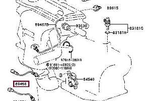 Лямбда-зонд (датчик кислорода) Toyota Camry 30 Lexus RX300 RX330 89465-06050