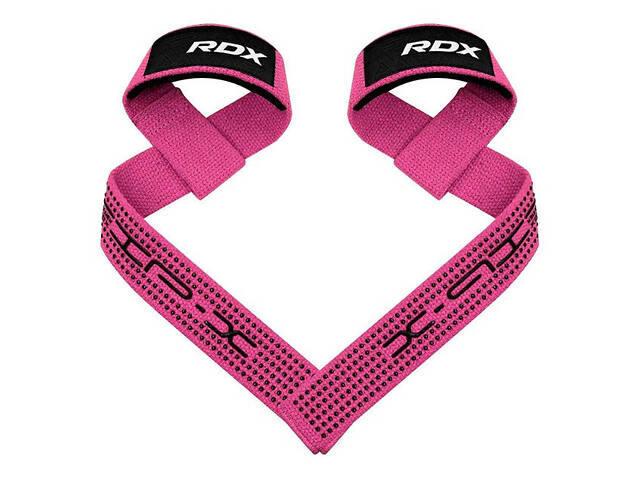 Лямки для тяги RDX S4 Gym Cotton Gel Straps Pink Plus