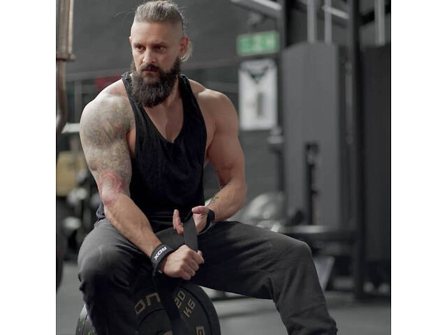 Лямки для тяги RDX W1 Gym Single Strap Camo Gray Plus - Фото 2