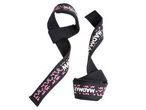 Лямки для тяги MadMax Camo Power Wrist Straps Camo/Pink