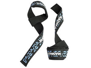 Лямки для тяги MadMax Camo Power Wrist Straps Camo/Light Blue