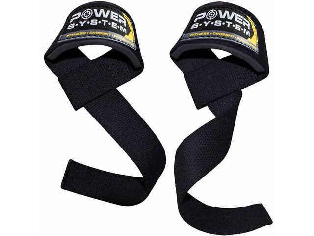 Лямки для тяги Power System PS-3400 Power Straps Black/Yellow - Фото 3