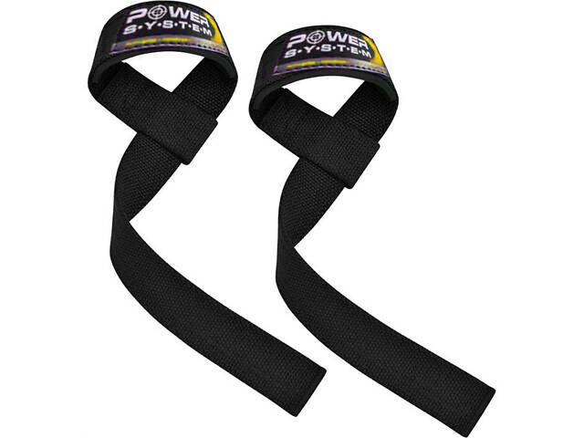 Лямки для тяги Power System PS-3400 Power Straps Black/Yellow - Фото 5