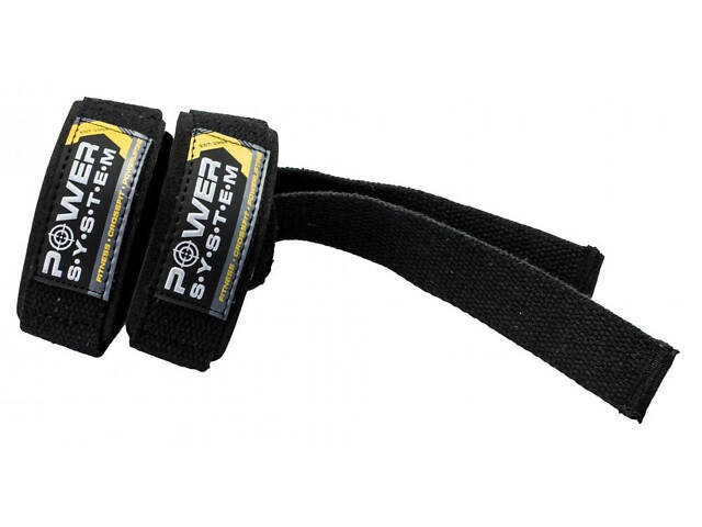 Лямки для тяги Power System PS-3400 Power Straps Black/Yellow - Фото 6