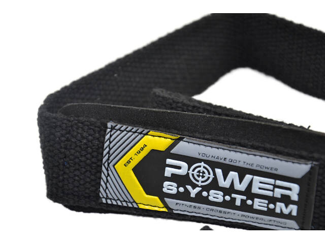 Лямки для тяги Power System PS-3400 Power Straps Black/Yellow - Фото 7