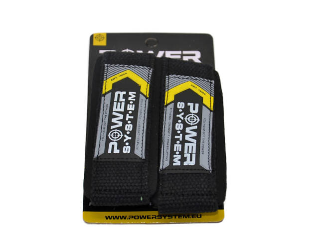 Лямки для тяги Power System PS-3400 Power Straps Black/Yellow - Фото 9