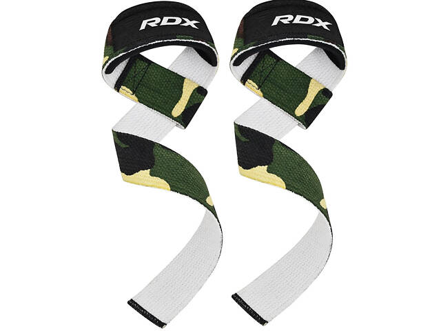 Лямки для тяги RDX W1 Gym Single Strap Camo Green Plus - Фото 1
