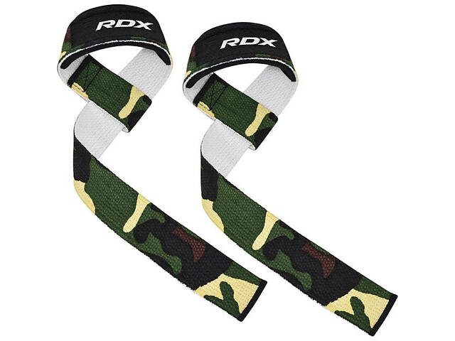 Лямки для тяги RDX W1 Gym Single Strap Camo Green Plus - Фото 2