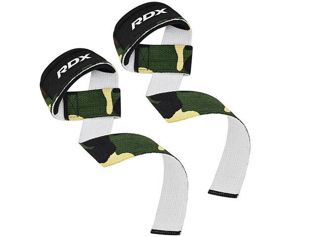 Лямки для тяги RDX W1 Gym Single Strap Camo Green Plus - Фото 3