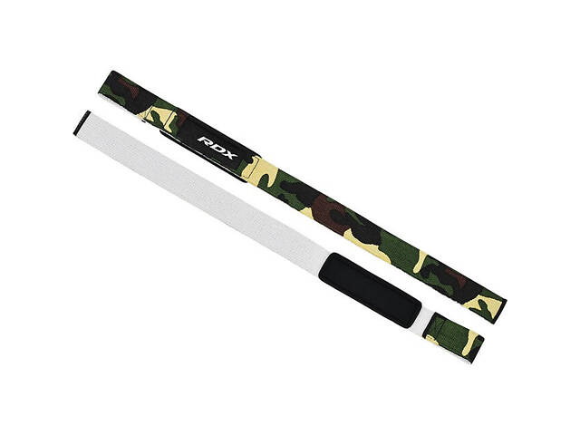 Лямки для тяги RDX W1 Gym Single Strap Camo Green Plus - Фото 4