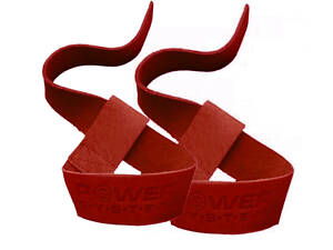Лямки для тяги шкіряні Power System PS-3320 Leather Straps Red