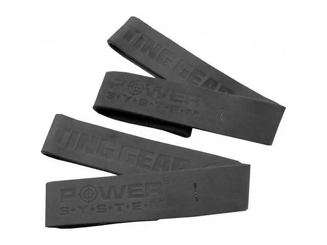 Лямки для тяги шкіряні Power System PS-3320 Leather Straps Black - Фото 4