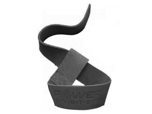 Лямки для тяги шкіряні Power System PS-3320 Leather Straps Black - Фото 2