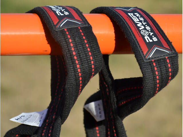 Лямки для тяги (вісмірка) Power System PS-3405 Figure 8 Black/Red L/XL - Фото 3