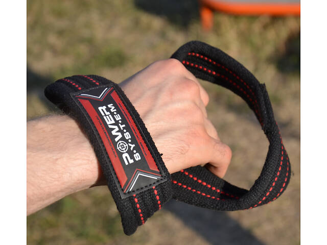 Лямки для тяги (вісмірка) Power System PS-3405 Figure 8 Black/Red L/XL - Фото 7