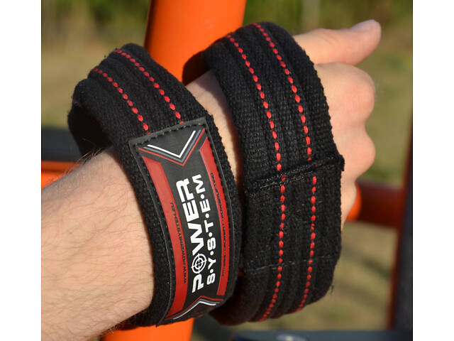 Лямки для тяги (вісмірка) Power System PS-3405 Figure 8 Black/Red L/XL - Фото 5