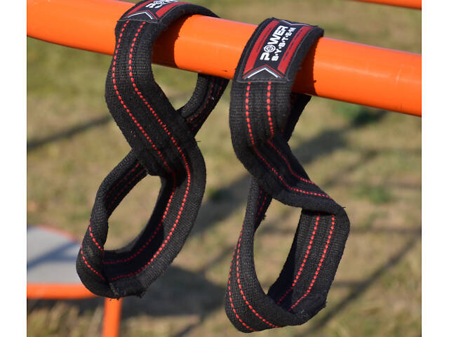 Лямки для тяги (вісмірка) Power System PS-3405 Figure 8 Black/Red L/XL - Фото 8