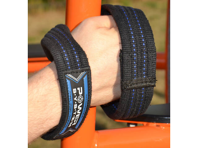 Лямки для тяги (вісмірка) Power System PS-3405 Figure 8 Black/Blue L/XL - Фото 7