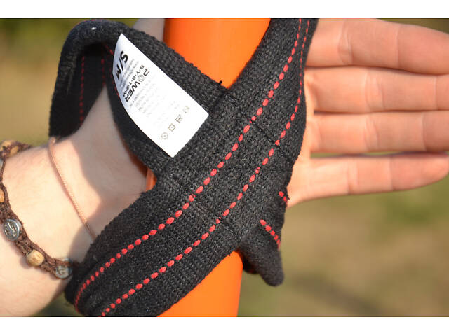 Лямки для тяги (вісмірка) Power System PS-3405 Figure 8 Black/Red L/XL - Фото 9