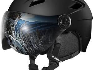 Лыжный шлем Odoland с лыжными очками, противоударный, ветрозащитный L(60-61 см