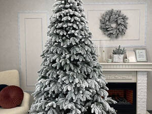 Литая искусственная елка Премиальная (высота - 1.90 м) Заснеженная