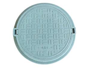 Люк канализационный полимерпесчаный усиленный 4,5т. Зелёный Воюс