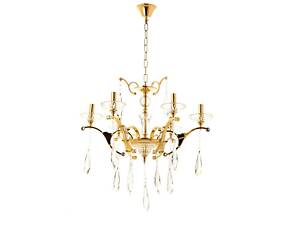 Люстра класична з прозорим декором SLAVIA OU016/6/gold
