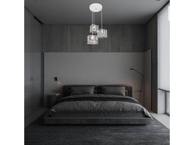 Люстра на три кубика Lightled 56-PR104F-3 WH 300 - Фото 2
