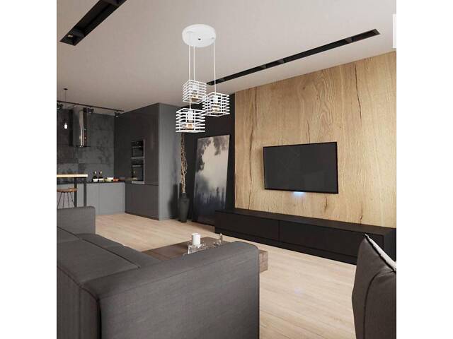 Люстра на три кубика Lightled 56-PR104F-3 WH 300 - Фото 3