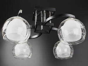 Люстра потолочная на 4 лампочки 25218 Черный 28х44х56 см.