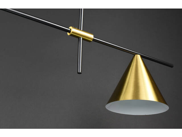 Люстра стельова на 4 лампочки 28022 Латунь 47-77х18х122 см. - Фото 6