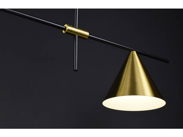 Люстра стельова на 4 лампочки 28022 Латунь 47-77х18х122 см. - Фото 7