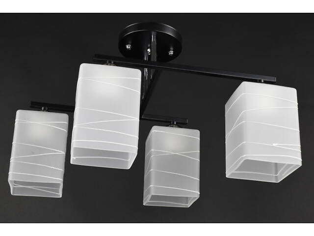 Люстра потолочная на 4 лампочки 28202 Черный 27х29х45 см. - Фото 2