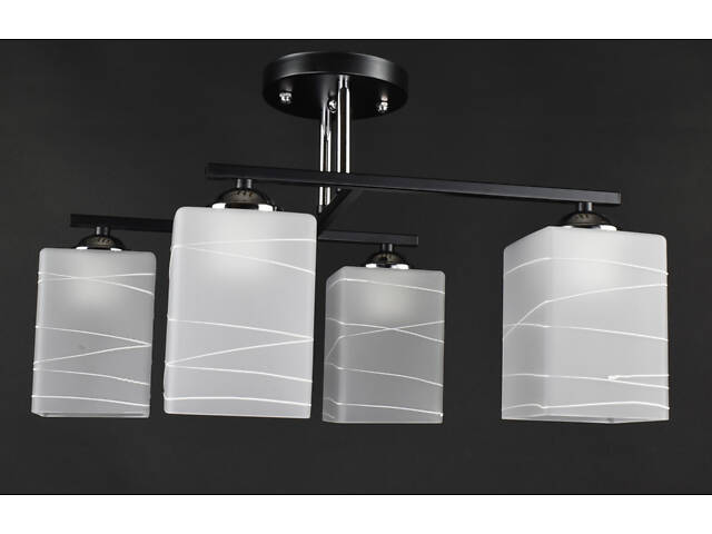 Люстра потолочная на 4 лампочки 28202 Черный 27х29х45 см. - Фото 3