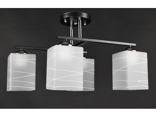 Люстра потолочная на 4 лампочки 28202 Черный 27х29х45 см. - Фото 4