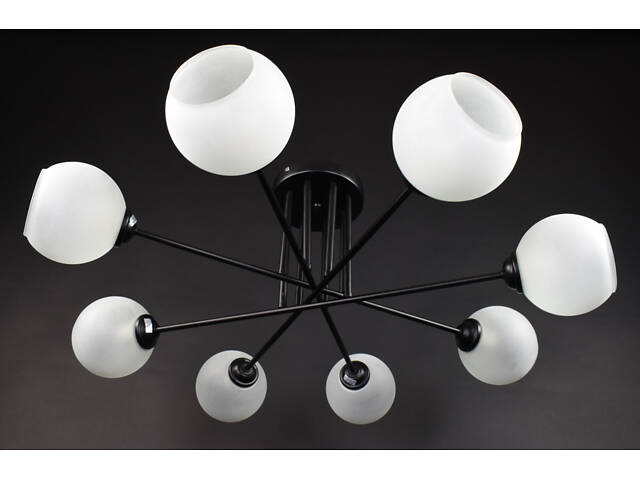 Люстра потолочная на 8 лампочек 28205 Черный 28х80х80 см. - Фото 1