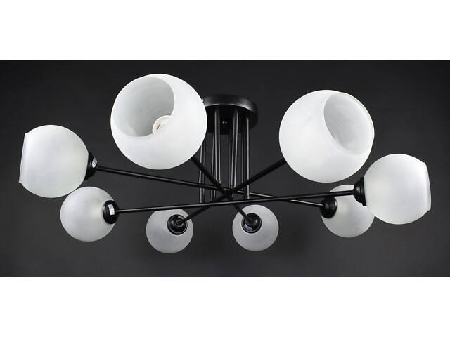 Люстра потолочная на 8 лампочек 28205 Черный 28х80х80 см. - Фото 2