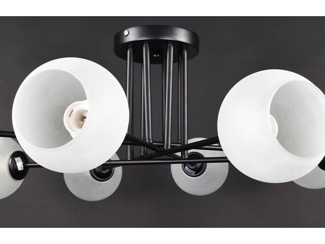 Люстра потолочная на 8 лампочек 28205 Черный 28х80х80 см. - Фото 4