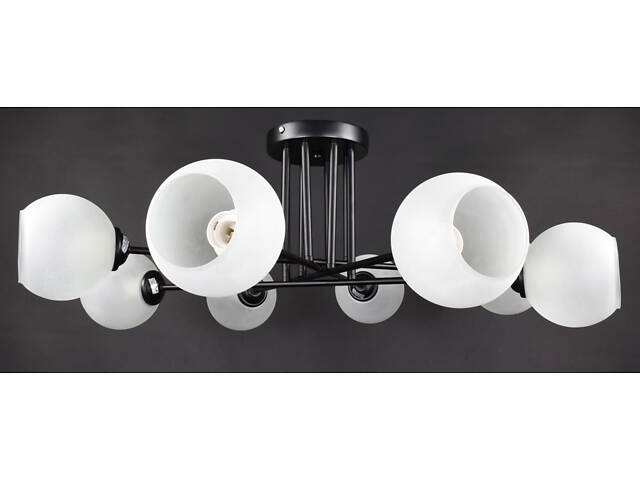 Люстра потолочная на 8 лампочек 28205 Черный 28х80х80 см. - Фото 5