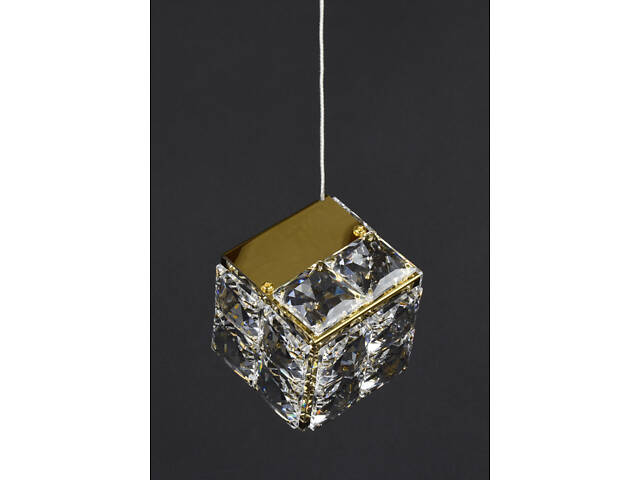 Люстра светодиодная подвесная LED светильник для квартиры на потолок лэд 28211 Латунь 18-150х15х15 см. - Фото 1