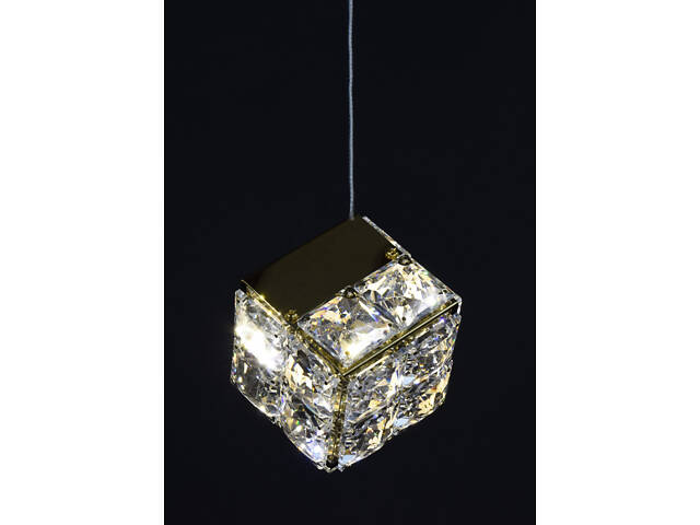 Люстра светодиодная подвесная LED светильник для квартиры на потолок лэд 28211 Латунь 18-150х15х15 см. - Фото 2