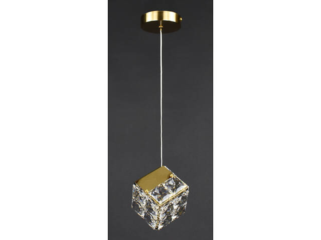 Люстра светодиодная подвесная LED светильник для квартиры на потолок лэд 28211 Латунь 18-150х15х15 см. - Фото 5