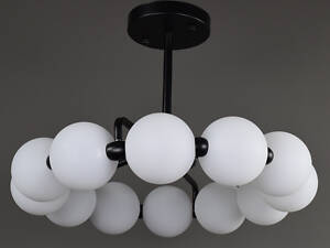 Люстра світлодіодна стельова LED світильник для квартири на стелю лед 28272 Чорний 35х52х52 см.