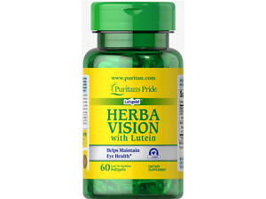 Лютеїн і чорниця для зору Puritan's Pride Herbavision with Lutein and Bilberry 60 капс